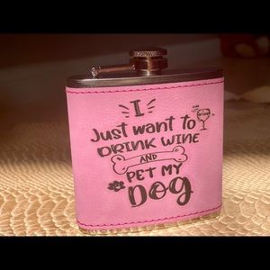 Pink Flask Canteen Leatherette